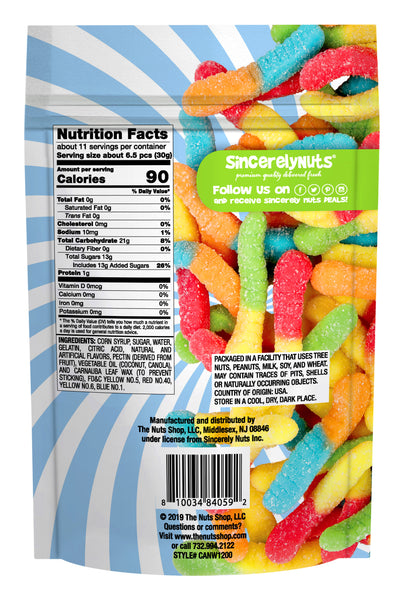 Assorted Neon Sour Worms 15 Oz (12 Pack) – The Nuts Shop