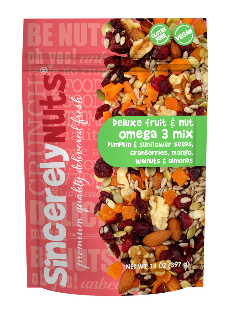 
            
                Load image into Gallery viewer, Deluxe Fruit &amp;amp; Nut Omega 3 Mix 14 Oz. (12 Pack)
            
        