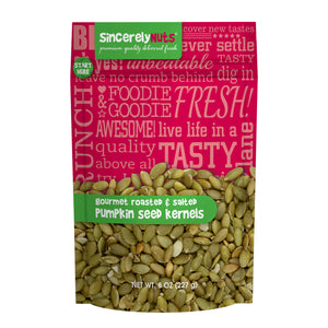 
            
                Load image into Gallery viewer, Gourmet Roasted Salted Pumpkin Seeds 8 Oz. (12 Pack)
            
        