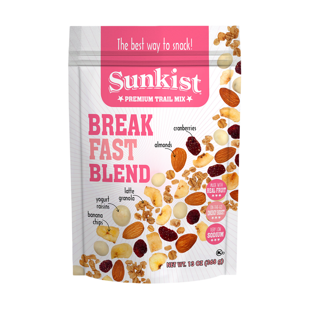 Sunkist® Breakfast Blend Trail Mix 13 Oz (12 Pack)