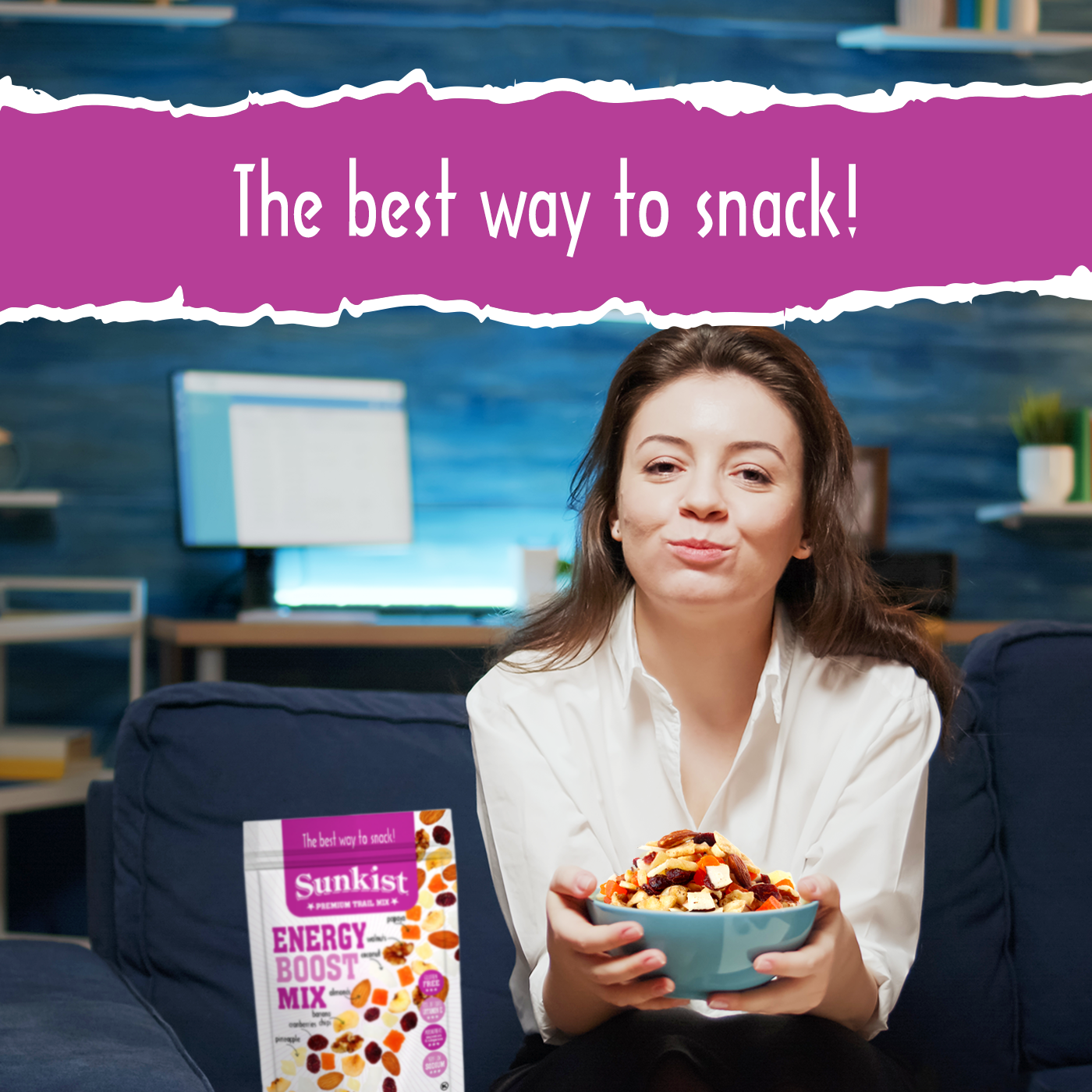 Sunkist® Energy Boost Trail Mix 13 Oz (12 Pack) The Nuts Shop