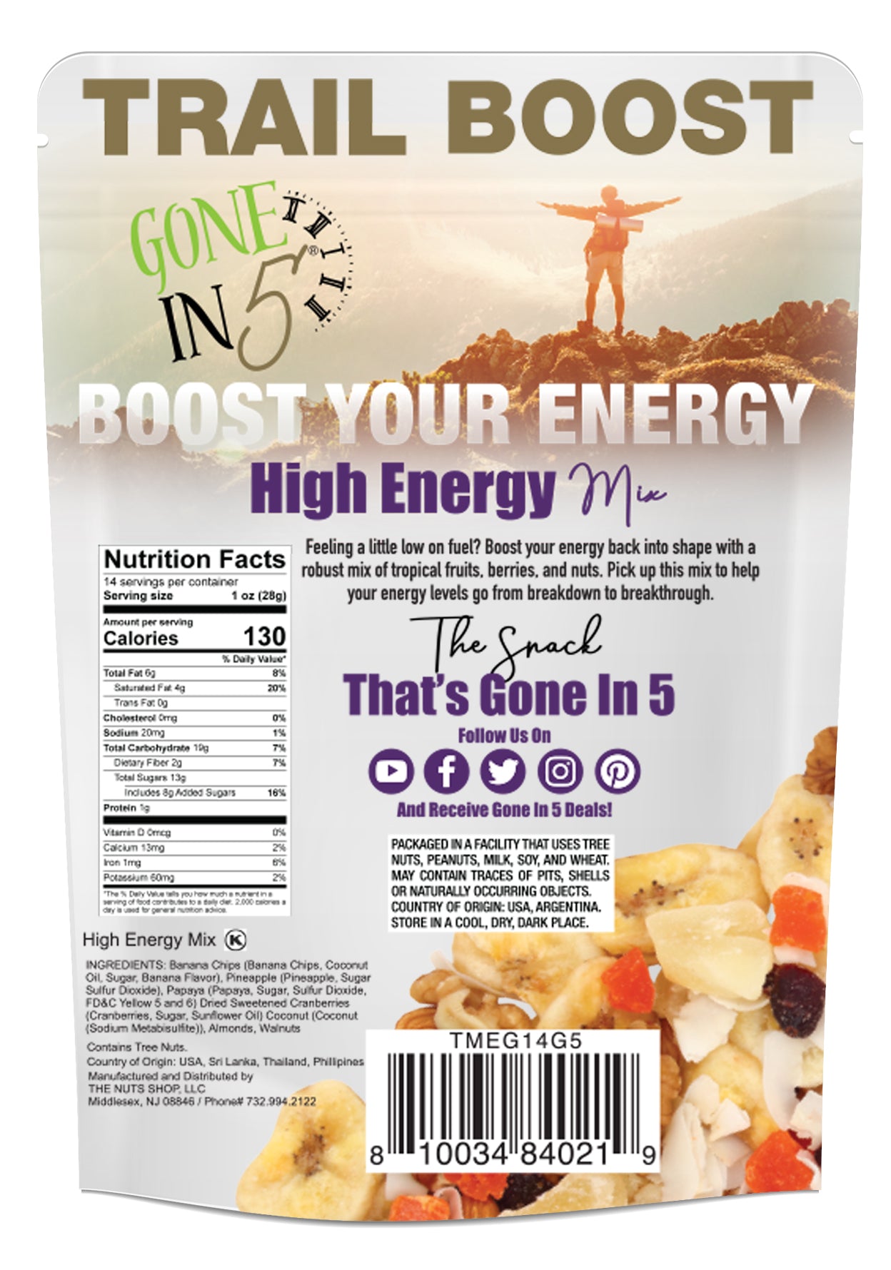 High Energy Mix 14 Oz. (12 Pack) The Nuts Shop