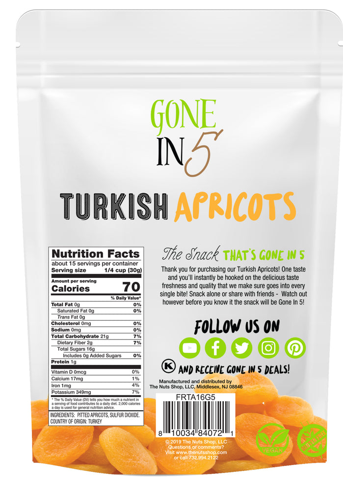 Turkish Apricots 16 Oz. (12 Pack)
