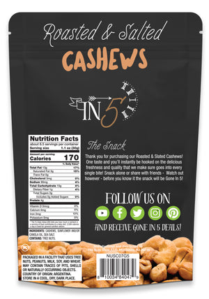 Roasted & Salted Cashews 7 Oz. (12 Pack)