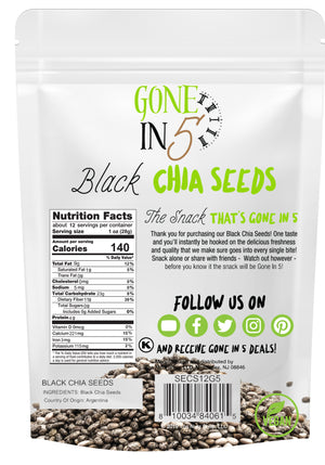 Black Chia Seeds 12 Oz. (12 Pack)