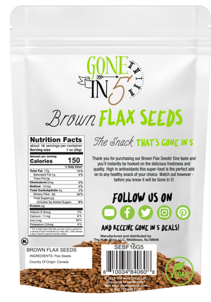 Brown Flax Seeds 16 Oz. (12 Pack)