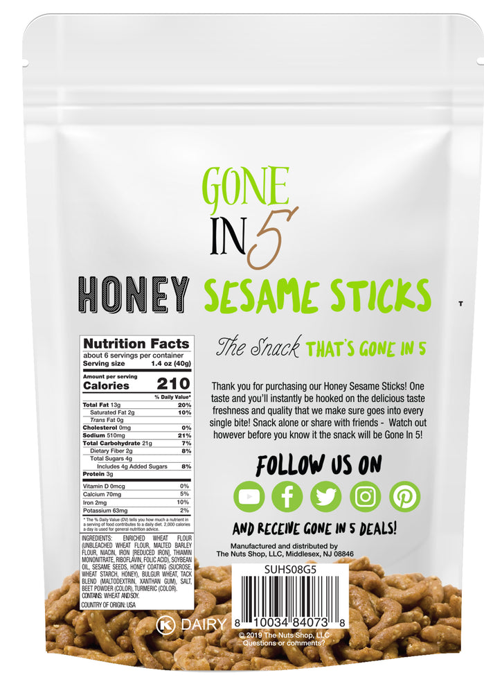 Honey Sesame Sticks 8 Oz. (12 Pack)